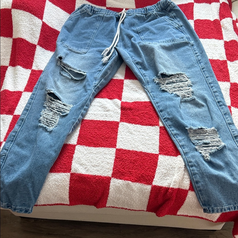 White Birch Blue Denim Pants